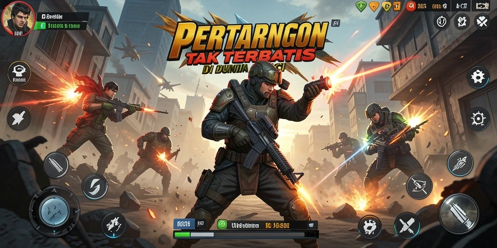 Tampilkan aksi intens dalam gameplay 6CF yang mendebarkan.