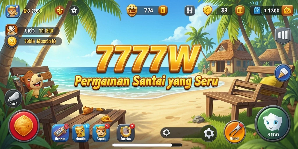 Tampilan menarik dari gameplay 7777W yang seru dan menghibur.