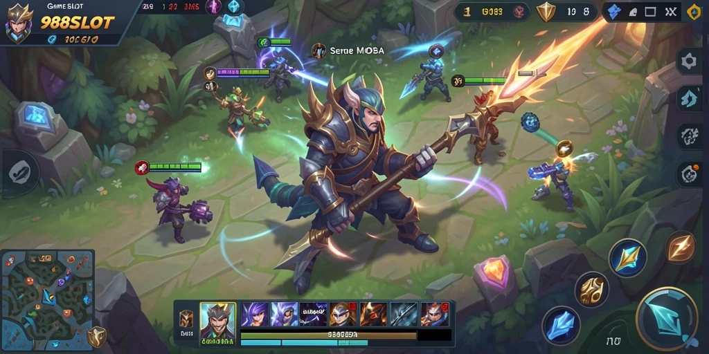 Tampilan gameplay 988SLOT yang mendebarkan dan penuh aksi.
