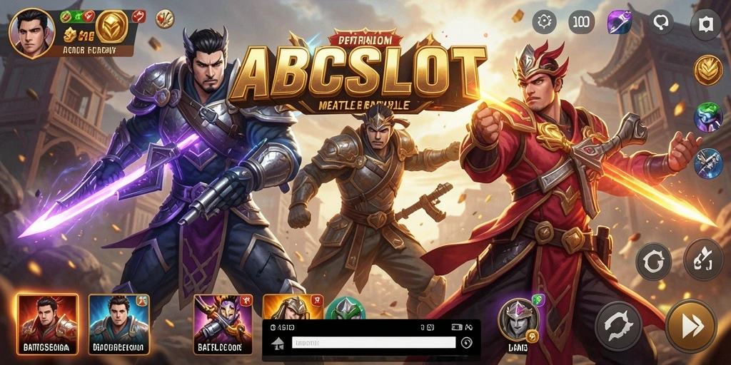 Tampilan gameplay mendebarkan di ABCSLOT Battle Royale.