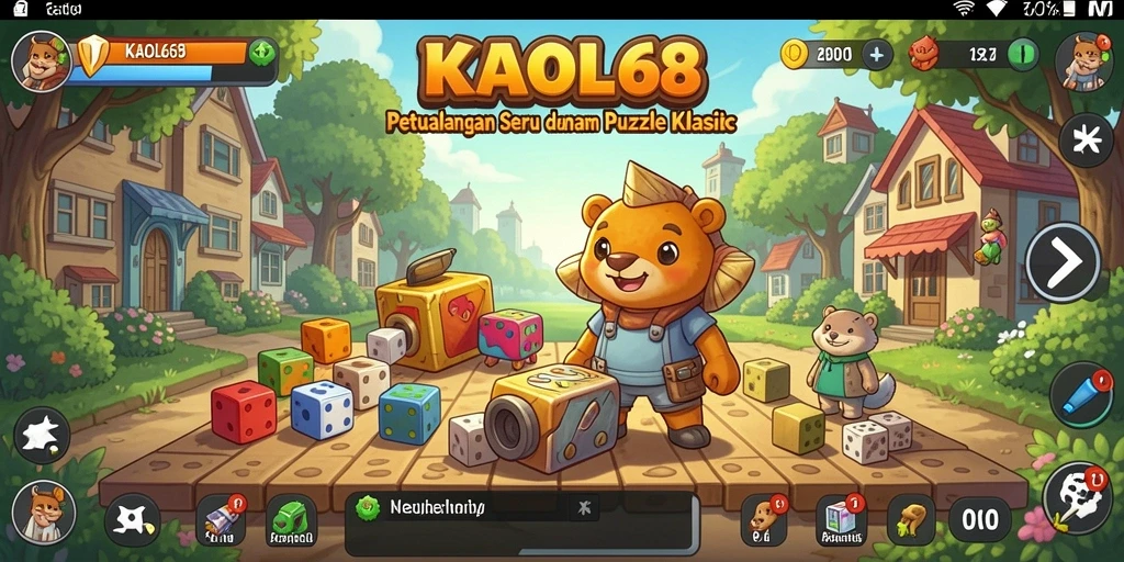 Gameplay KAOL68 menampilkan puzzle yang menantang dan menyenangkan.