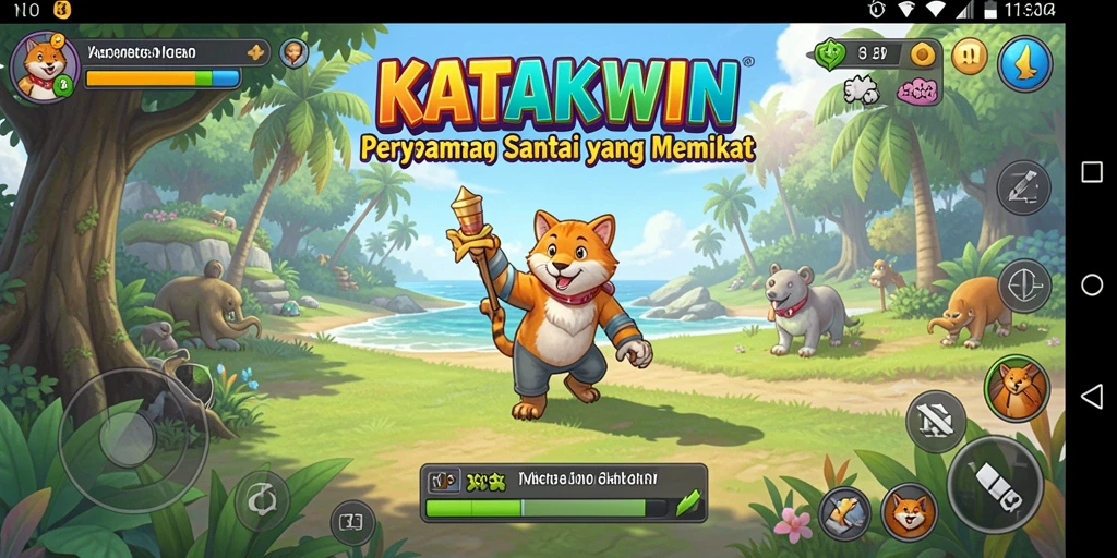 Gameplay KATAKWIN yang seru dan menghibur dalam suasana santai.