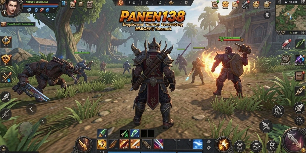 Tangkapan layar gameplay PANEN138 menampilkan aksi yang mendebarkan dalam MMORPG.