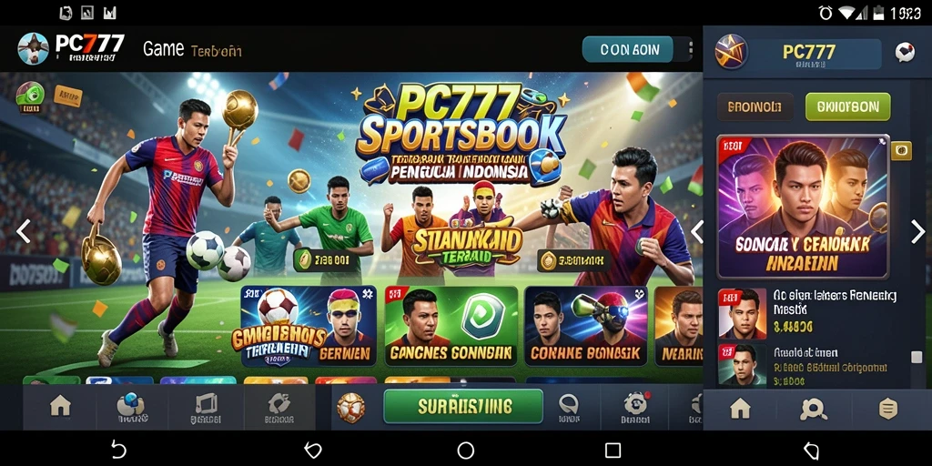 Tampilan utama gameplay <strong>PC777</strong> dengan taruhan olahraga yang menarik.