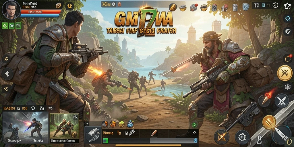 Screenshot gameplay PP7 menampilkan pertempuran strategis yang mendebarkan.