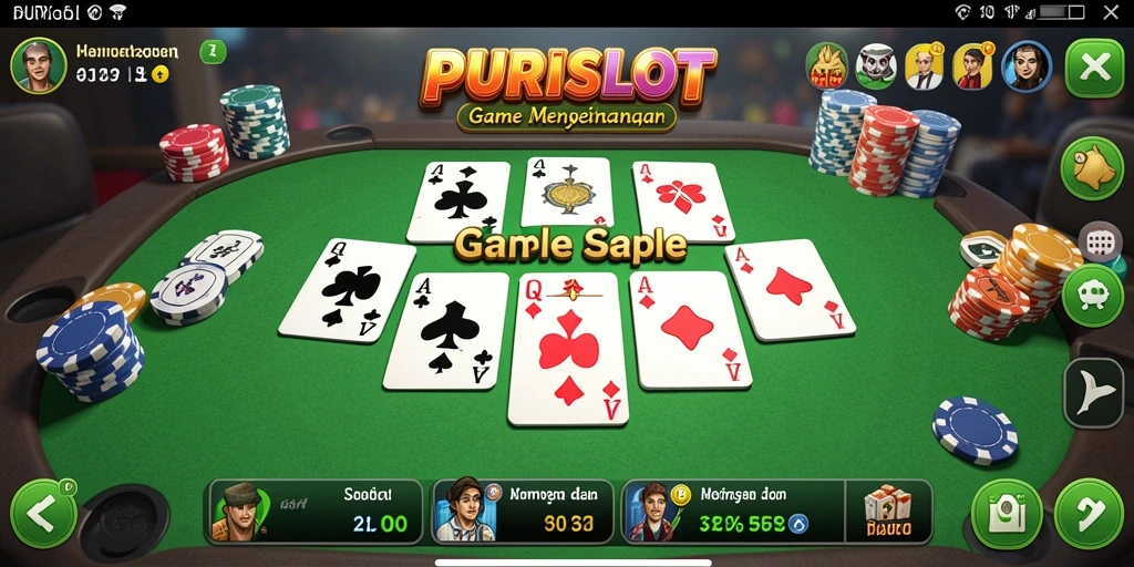 Tampilan gameplay Gaple yang menyenangkan dan interaktif di PURISLOT.