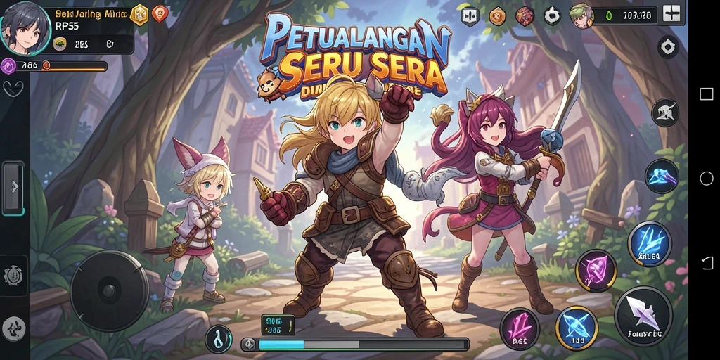 Gameplay menarik dengan karakter anime ikonik.