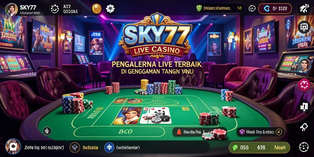 Screenshot gameplay Live Casino yang menampilkan suasana permainan yang menarik.