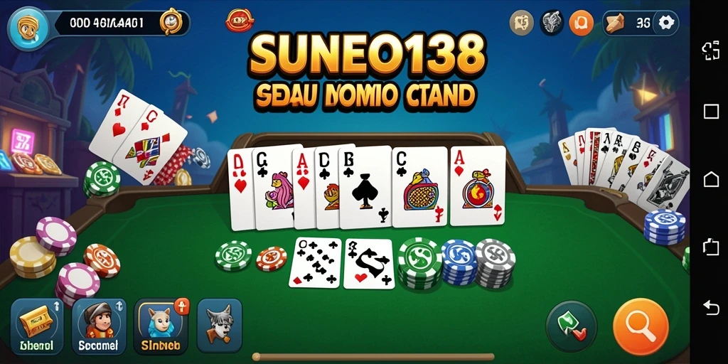 Tampilan gameplay seru dari SUNEO138 yang menampilkan aksi domino.