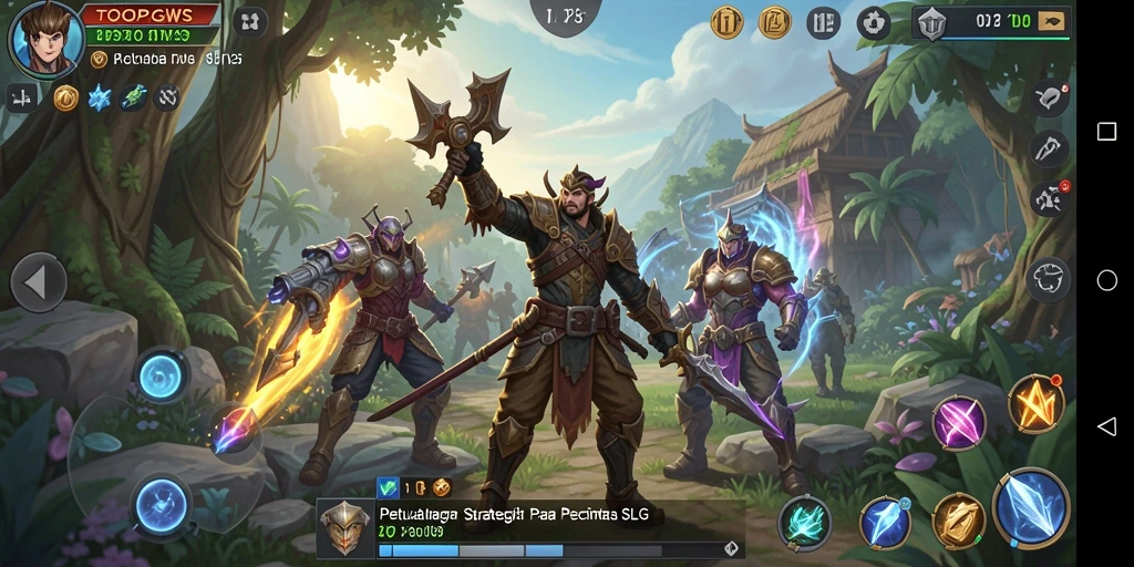 Tampilan gameplay TOOPGWS saat membangun kerajaan yang megah.